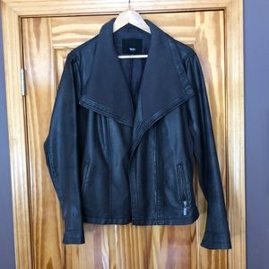 Grey Mossimo Moto jacket with asymmetrical zipper